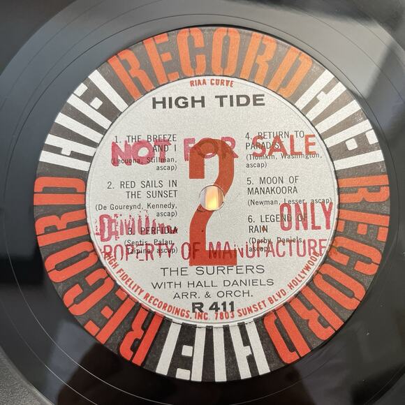 The Surfers At High Tide Vinyl LP 1959 HIFI Records R 411 Promo - Picture 7 of 9